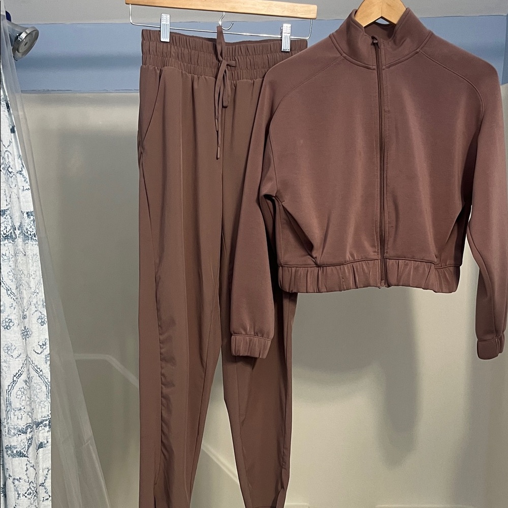 All in Motion Women's Brown Track Pants and Jacket Set